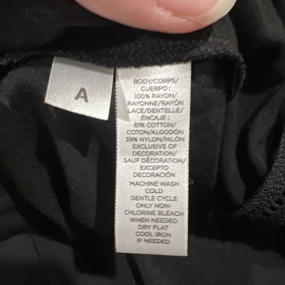 Loft Women Shirt Size Small Black Sleeveless Front Detailed Crochet Boho - Picture 8 of 11